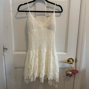 white lace dress